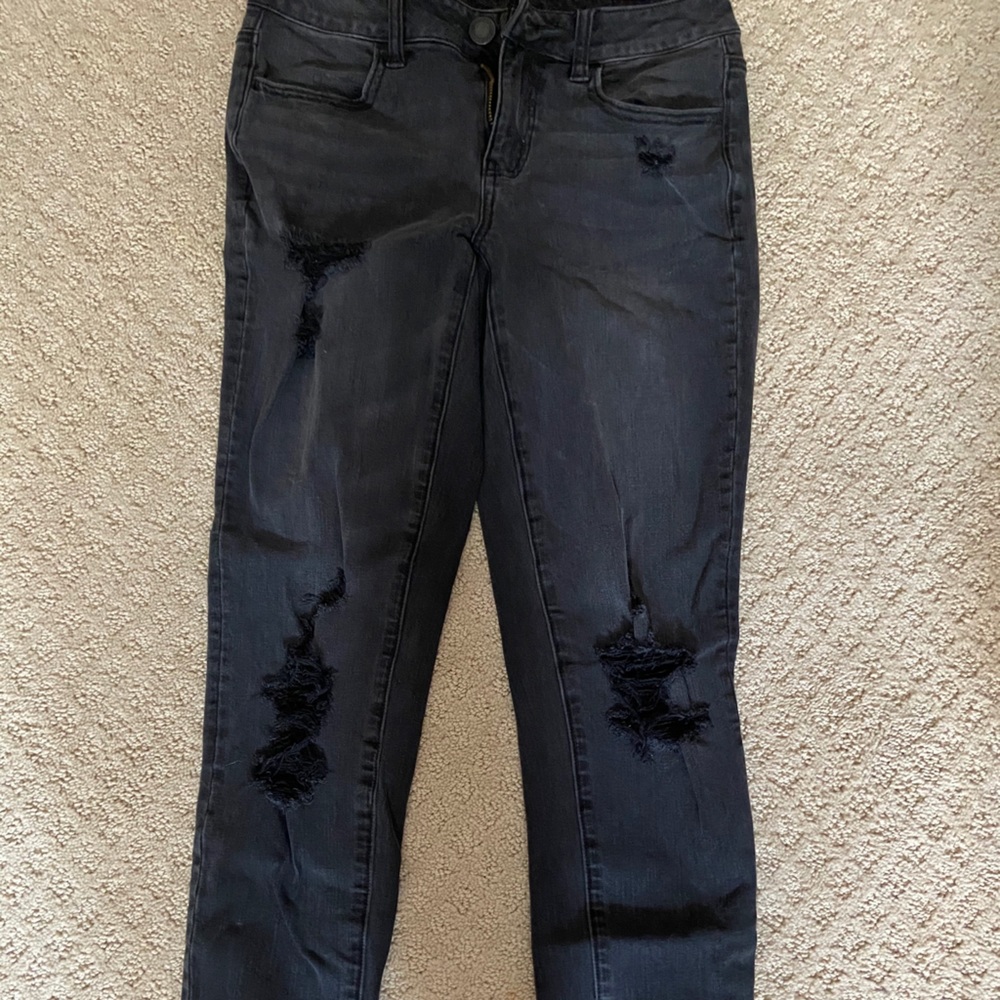 Black ripped jeans